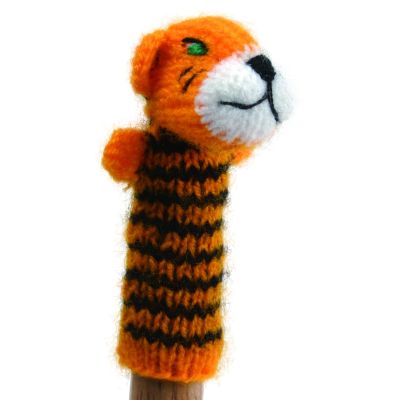 Gestrickte Fingerpuppe "Tiger"