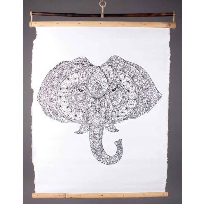 Wandposter "Elefant" zum Ausmalen