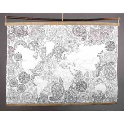 Wandposter "World" zum Ausmalen