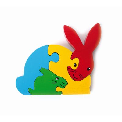 Puzzle "Hase mit Häschen"