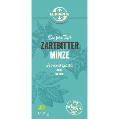 Die faire Tafel Bio-Schokolade Zartbitter Minze