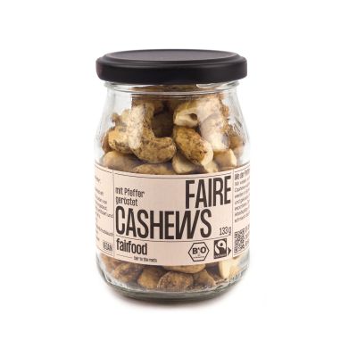 Bio-Cashewkerne mit Pfeffer & Knoblauch geröstet