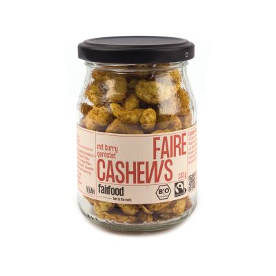 Bio-Cashewkerne mit Curry & Meersalz geröstet