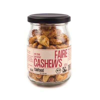 Bio-Cashewkerne mit Paprika & Chili geröstet