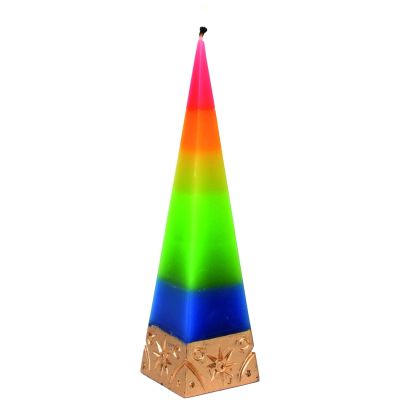 Pyramiden-Kerze "Regenbogen"