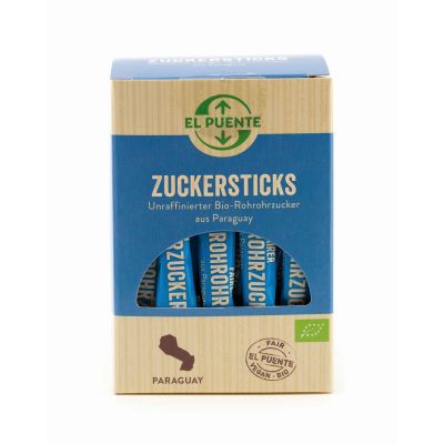 Zuckersticks mit Bio-Rohrohrzucker 40 Stück