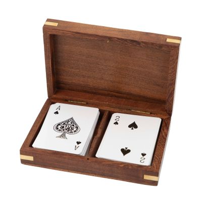 Coffret avec 2 jeux de 52 cartes à jouer